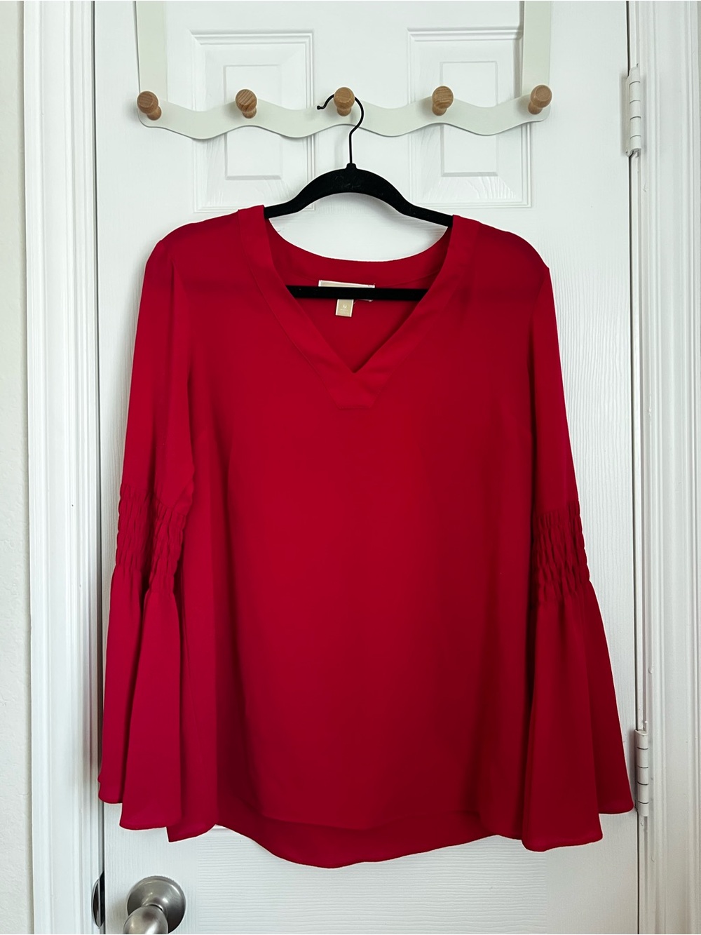 MICHAEL Michael Kors Fuchsia V-Neck Long Sleeve Blouse